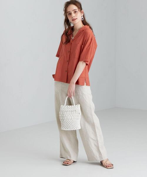 green label relaxing(グリーンレーベルリラクシング)の「SC オープンカラー ショートスリーブ シャツ(シャツ/ブラウス・レディース・レッド/ケリー・FREE)」の14枚目の写真