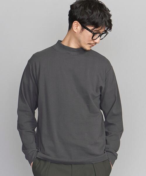 BEAUTY&YOUTH UNITED ARROWS(ビューティーアンドユースユナイテッドアローズ)の「BY スムース モックネック カットソー(Tシャツ/カットソー・メンズ・ダークグレー/ベージュ/ホワイト・X-LARGE/MEDIUM/SMALL/LARGE)」の1枚目の写真