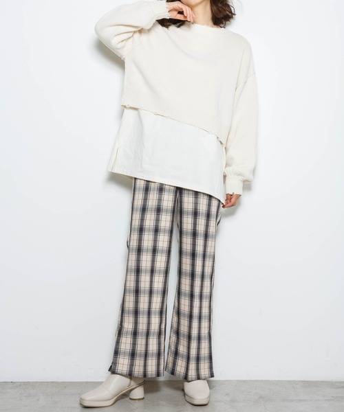 WEGO（ウィゴー）の「WEGO/セミフレアパンツ（スラックス・レディース・ブラック/ピンク/グリーン/アイボリー/グレー系その他/ベージュ系その他/ベージュ系その他3・SMALL/MEDIUM）」の11枚目の写真