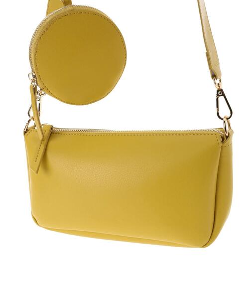 Green　Parks（グリーンパークス）の「・コインケース付きショルダーバッグ＊（ショルダーバッグ・レディース・アイボリー/ブラック/グレイッシュベージュ/イエロー・FREE）」の14枚目の写真