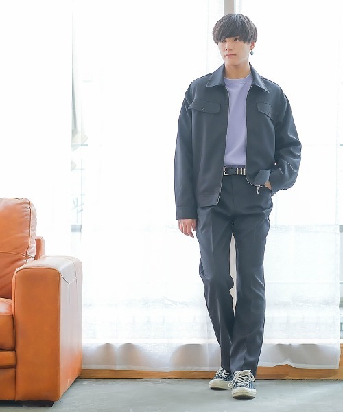 SIDEWAY STANCE(サイドウェイスタンス)の「【SIDEWAY STANCE】スタプレ セミフレア スラックス パンツ セットアップ対応(スラックス・メンズ・ブルーグレー/ブラウン/グレイッシュベージュ/ブラック・MEDIUM/LARGE/X-LARGE)」の8枚目の写真