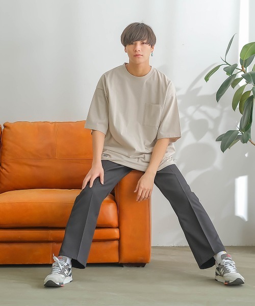 SIDEWAY STANCE(サイドウェイスタンス)の「【SIDEWAY STANCE】スタプレ セミフレア スラックス パンツ セットアップ対応(スラックス・メンズ・ブルーグレー/ブラウン/グレイッシュベージュ/ブラック・MEDIUM/LARGE/X-LARGE)」の9枚目の写真