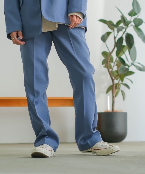 SIDEWAY STANCE(サイドウェイスタンス)の「【SIDEWAY STANCE】スタプレ セミフレア スラックス パンツ セットアップ対応(スラックス・メンズ・ブルーグレー/ブラウン/グレイッシュベージュ/ブラック・MEDIUM/LARGE/X-LARGE)」の10枚目の写真