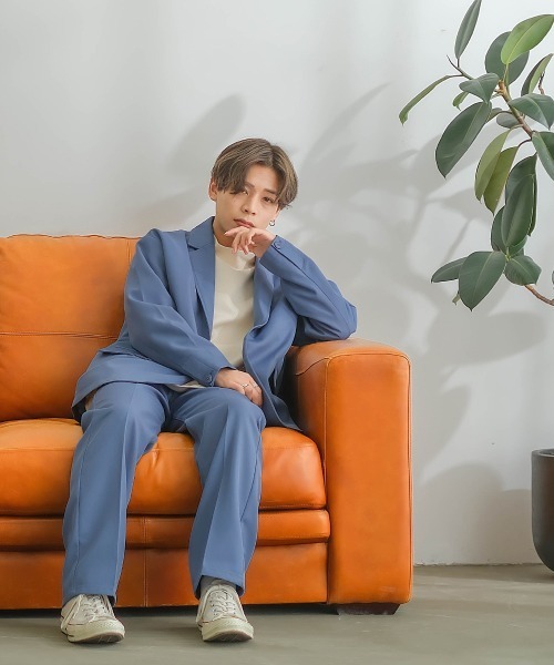 SIDEWAY STANCE(サイドウェイスタンス)の「【SIDEWAY STANCE】スタプレ セミフレア スラックス パンツ セットアップ対応(スラックス・メンズ・ブルーグレー/ブラウン/グレイッシュベージュ/ブラック・MEDIUM/LARGE/X-LARGE)」の13枚目の写真