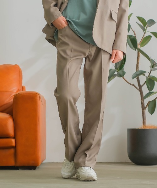 SIDEWAY STANCE(サイドウェイスタンス)の「【SIDEWAY STANCE】スタプレ セミフレア スラックス パンツ セットアップ対応(スラックス・メンズ・ブルーグレー/ブラウン/グレイッシュベージュ/ブラック・MEDIUM/LARGE/X-LARGE)」の18枚目の写真