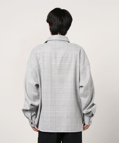 LUSOR（ルーソル）の「LUSOR（ルーソル）ポケットチェックシャツ（シャツ/ブラウス・メンズ・ブラック/グレー・FREE）」の3枚目の写真