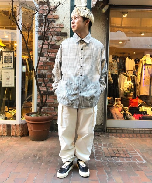 LUSOR（ルーソル）の「LUSOR（ルーソル）ポケットチェックシャツ（シャツ/ブラウス・メンズ・ブラック/グレー・FREE）」の6枚目の写真