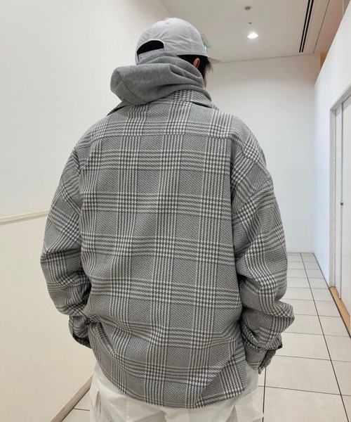 LUSOR（ルーソル）の「LUSOR（ルーソル）ポケットチェックシャツ（シャツ/ブラウス・メンズ・ブラック/グレー・FREE）」の7枚目の写真