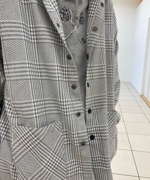 LUSOR（ルーソル）の「LUSOR（ルーソル）ポケットチェックシャツ（シャツ/ブラウス・メンズ・ブラック/グレー・FREE）」の8枚目の写真