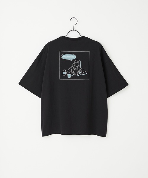 Craft Nicholson（クラフトニコルソン）の「ビッグシルエット線画イラストデザインアソート半袖カットソー（Tシャツ/カットソー・メンズ・ホワイト系その他/ブラック系その他/ベージュ系その他/グリーン系その他/ブルー系その他/ホワイト系その他2/ブラック系その他2/ベージュ系その他2・M/L）」の3枚目の写真