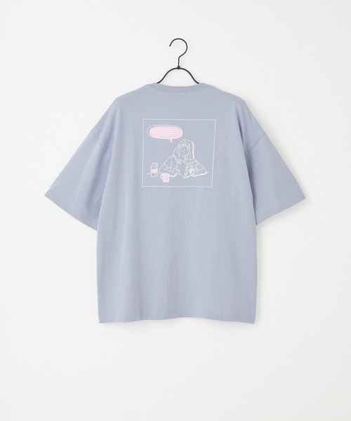 Craft Nicholson（クラフトニコルソン）の「ビッグシルエット線画イラストデザインアソート半袖カットソー（Tシャツ/カットソー・メンズ・ホワイト系その他/ブラック系その他/ベージュ系その他/グリーン系その他/ブルー系その他/ホワイト系その他2/ブラック系その他2/ベージュ系その他2・M/L）」の8枚目の写真