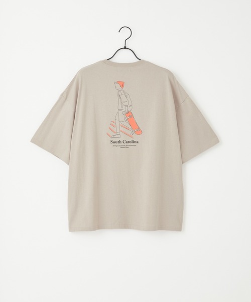 Craft Nicholson（クラフトニコルソン）の「ビッグシルエット線画イラストデザインアソート半袖カットソー（Tシャツ/カットソー・メンズ・ホワイト系その他/ブラック系その他/ベージュ系その他/グリーン系その他/ブルー系その他/ホワイト系その他2/ブラック系その他2/ベージュ系その他2・M/L）」の17枚目の写真