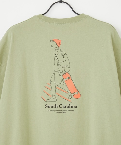 Craft Nicholson（クラフトニコルソン）の「ビッグシルエット線画イラストデザインアソート半袖カットソー（Tシャツ/カットソー・メンズ・ホワイト系その他/ブラック系その他/ベージュ系その他/グリーン系その他/ブルー系その他/ホワイト系その他2/ブラック系その他2/ベージュ系その他2・M/L）」の18枚目の写真