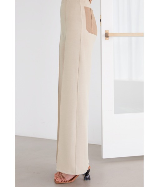 ALEXIA STAM（アリシアスタン）の「Contrast Center Crease Pants/コントラストセンタークリースパンツ（その他パンツ・レディース・チャコールグレー/ベージュ・S/M）」の13枚目の写真