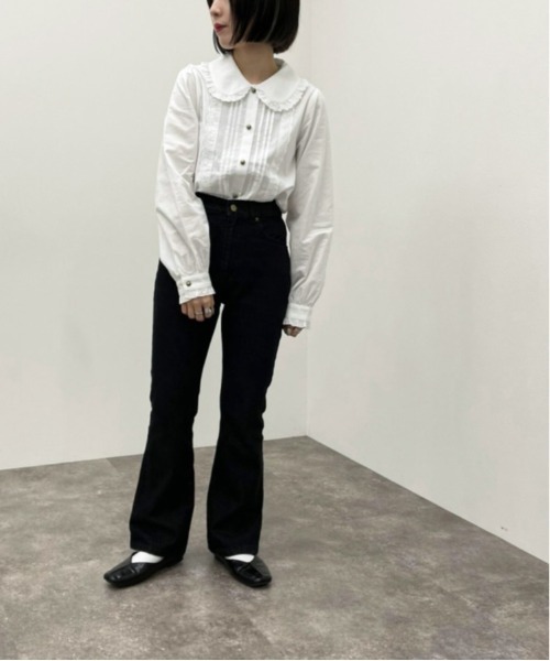 apres jour mignon(アプレジュールミニョン)の「コットンレースフリルブラウス【ZOZOTOWN限定アイテム】(シャツ/ブラウス・レディース・ブラック/オフホワイト/モカ・X-LARGE/フリー)」の8枚目の写真