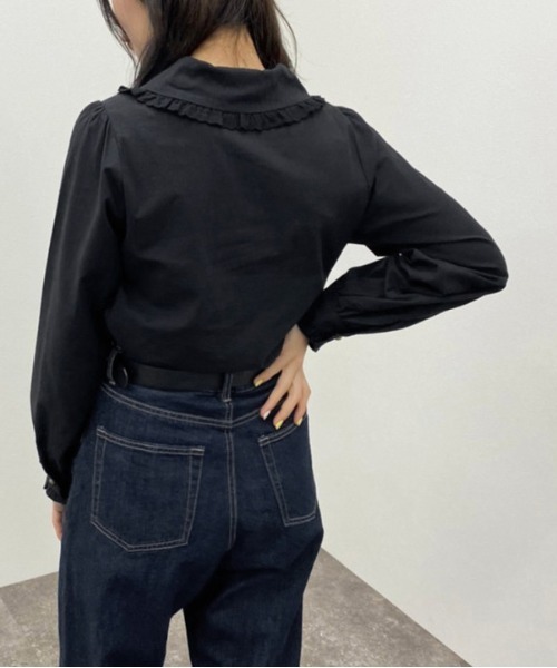 apres jour mignon(アプレジュールミニョン)の「コットンレースフリルブラウス【ZOZOTOWN限定アイテム】(シャツ/ブラウス・レディース・ブラック/オフホワイト/モカ・X-LARGE/フリー)」の11枚目の写真