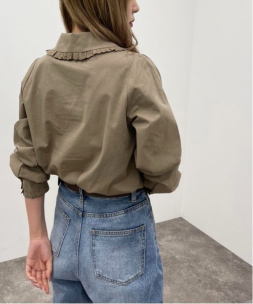 apres jour mignon(アプレジュールミニョン)の「コットンレースフリルブラウス【ZOZOTOWN限定アイテム】(シャツ/ブラウス・レディース・ブラック/オフホワイト/モカ・X-LARGE/フリー)」の19枚目の写真