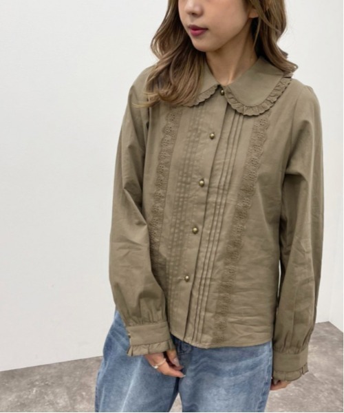 apres jour mignon(アプレジュールミニョン)の「コットンレースフリルブラウス【ZOZOTOWN限定アイテム】(シャツ/ブラウス・レディース・ブラック/オフホワイト/モカ・X-LARGE/フリー)」の21枚目の写真