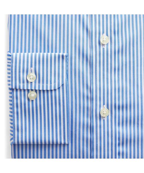 POLO RALPH LAUREN（ポロ ラルフ ローレン）の「スリム フィット ストライプド ポプリン シャツ（シャツ/ブラウス・メンズ・ブルー・14H23/15/23/16/23/15H23/18/67/18/45/16H23/16H45/17/45/16/45/17/23）」の3枚目の写真