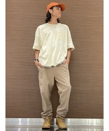 リネンブレンド ペーパーバッグパンツ