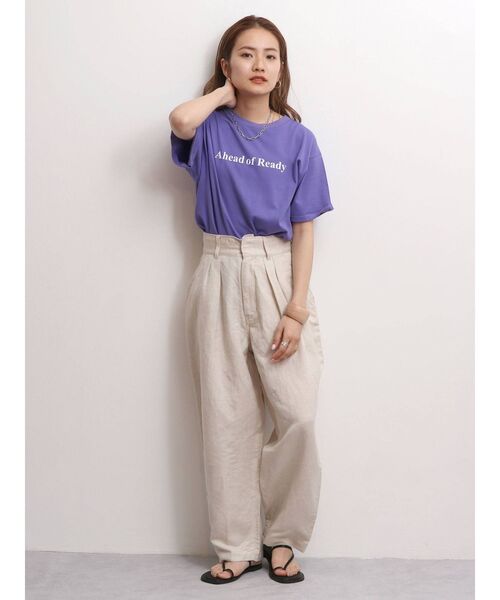 Ungrid（アングリッド）の「ハイウエストボリュームテーパードパンツ（その他パンツ・レディース・ブラック/アイボリー・SMALL/MEDIUM）」の3枚目の写真