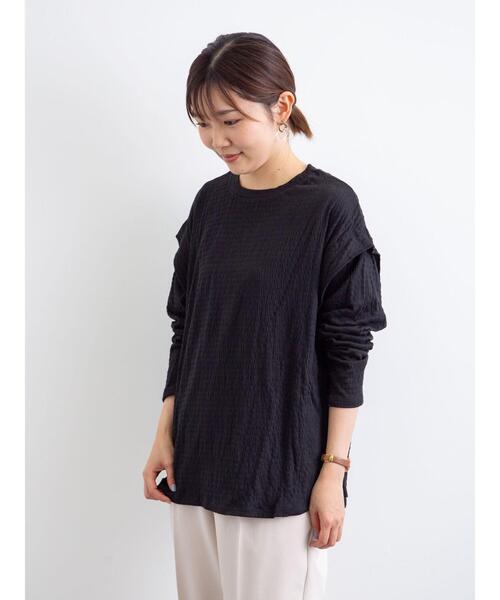 Green　Parks（グリーンパークス）の「ワッシャーカットプルオーバー＊（Tシャツ/カットソー・レディース・ブラック/ライラック/オレンジ/オフホワイト・FREE）」の12枚目の写真