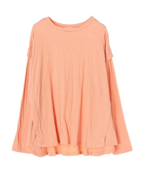 Green　Parks（グリーンパークス）の「ワッシャーカットプルオーバー＊（Tシャツ/カットソー・レディース・ブラック/ライラック/オレンジ/オフホワイト・FREE）」の10枚目の写真