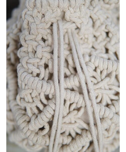 To the sea（トゥーザシー）の「マクラメ巾着バッグ（ショルダーバッグ・レディース・アイボリー・FREE）」の9枚目の写真