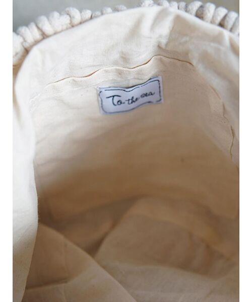 To the sea（トゥーザシー）の「マクラメ巾着バッグ（ショルダーバッグ・レディース・アイボリー・FREE）」の12枚目の写真