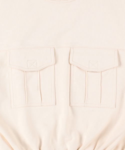 PIPING HOT FUTURE（パイピングホットフューチャー）の「LS OVERSIZE CARGO POCKET CREW SWEATSHIRT（スウェット・レディース・シャンパン・XS/S/L/M）」の3枚目の写真