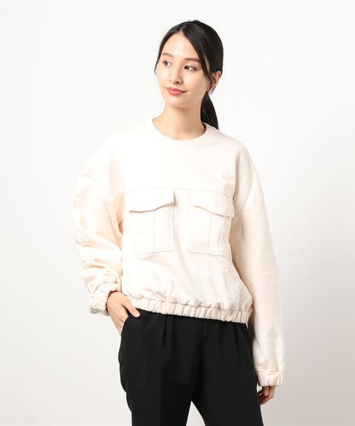 PIPING HOT FUTURE（パイピングホットフューチャー）の「LS OVERSIZE CARGO POCKET CREW SWEATSHIRT（スウェット・レディース・シャンパン・XS/S/L/M）」の11枚目の写真
