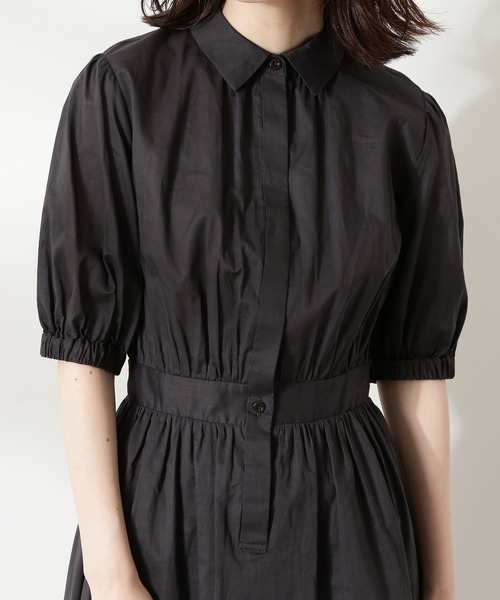 N.（N. Natural Beauty Basic）（エヌエヌナチュラルビューティーベーシック）の「【S Size Line】コットンローンシャツ衿ワンピース（ワンピース・レディース・ブラック/グレー/ブルー・SMALL/MEDIUM）」の14枚目の写真