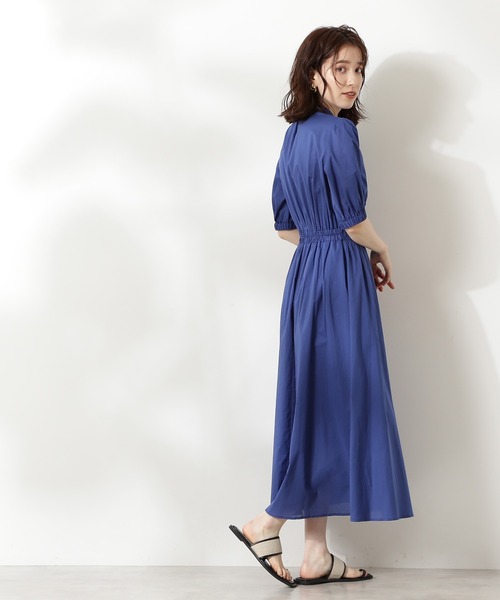 N.（N. Natural Beauty Basic）（エヌエヌナチュラルビューティーベーシック）の「【S Size Line】コットンローンシャツ衿ワンピース（ワンピース・レディース・ブラック/グレー/ブルー・SMALL/MEDIUM）」の11枚目の写真