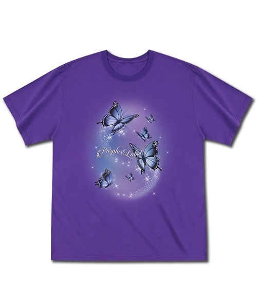 PURPLE LABEL(パープルラベル)の「【PURPLE LABEL 】オーロラバタフライティーシャツ(Tシャツ/カットソー・レディース・ホワイト/スカイブルー/ブラック/パープル・SMALL/MEDIUM)」の4枚目の写真