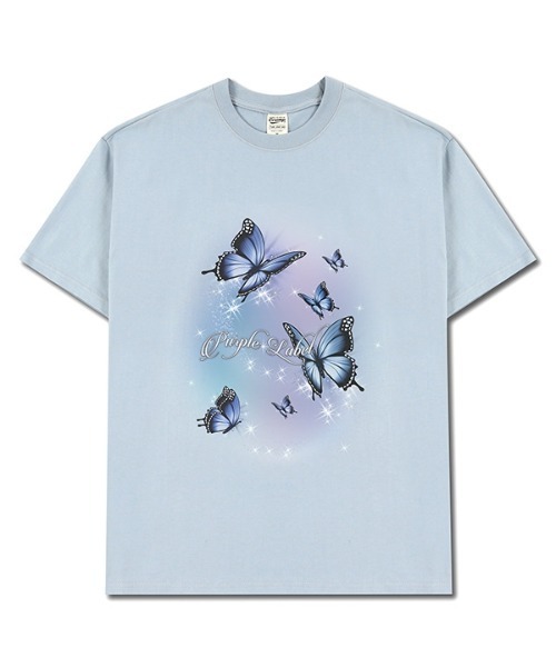 PURPLE LABEL(パープルラベル)の「【PURPLE LABEL 】オーロラバタフライティーシャツ(Tシャツ/カットソー・レディース・ホワイト/スカイブルー/ブラック/パープル・SMALL/MEDIUM)」の1枚目の写真