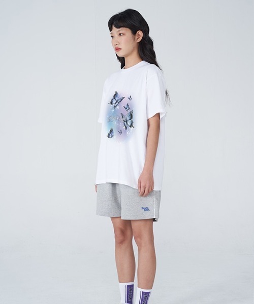 PURPLE LABEL(パープルラベル)の「【PURPLE LABEL 】オーロラバタフライティーシャツ(Tシャツ/カットソー・レディース・ホワイト/スカイブルー/ブラック/パープル・SMALL/MEDIUM)」の6枚目の写真