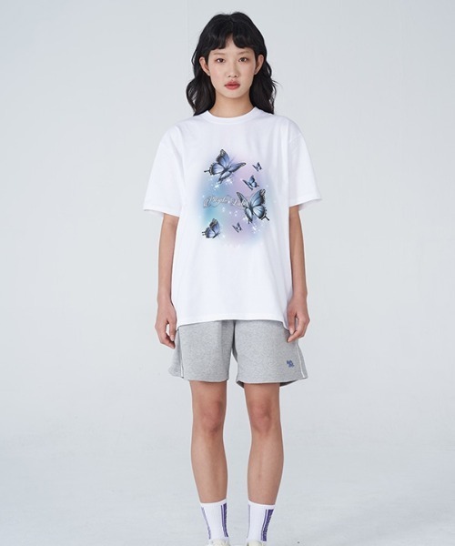 PURPLE LABEL(パープルラベル)の「【PURPLE LABEL 】オーロラバタフライティーシャツ(Tシャツ/カットソー・レディース・ホワイト/スカイブルー/ブラック/パープル・SMALL/MEDIUM)」の5枚目の写真