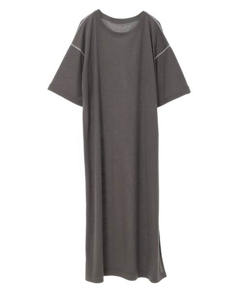 fifth（フィフス）の「バイカラーステッチワッフルワンピース（ワンピース・レディース・ホワイト/グレー/モカ・MEDIUM）」の6枚目の写真