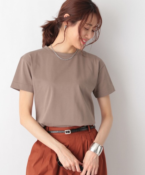 GLOBAL WORK（グローバルワーク）の「リラックス美人スタンダードＴ/948718（Tシャツ/カットソー・レディース・ホワイト/ブラック/ダークブラウン/パープル系その他4・LARGE/MEDIUM）」の3枚目の写真
