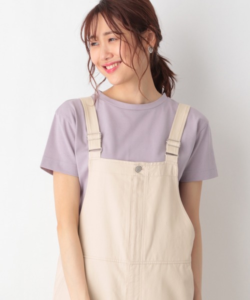 GLOBAL WORK（グローバルワーク）の「リラックス美人スタンダードＴ/948718（Tシャツ/カットソー・レディース・ホワイト/ブラック/ダークブラウン/パープル系その他4・LARGE/MEDIUM）」の4枚目の写真