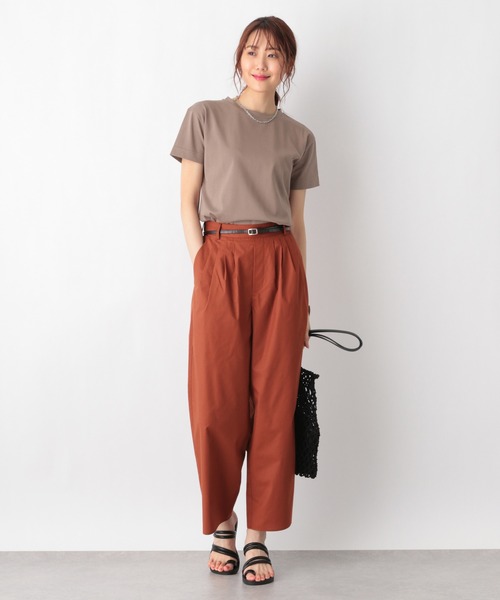 GLOBAL WORK（グローバルワーク）の「リラックス美人スタンダードＴ/948718（Tシャツ/カットソー・レディース・ホワイト/ブラック/ダークブラウン/パープル系その他4・LARGE/MEDIUM）」の7枚目の写真