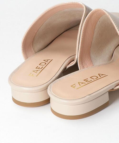FAEDA（ファエダ）の「＜FAEDA＞レザースライダーサンダル ◆（サンダル・レディース・ナチュラル・37/36/38）」の2枚目の写真
