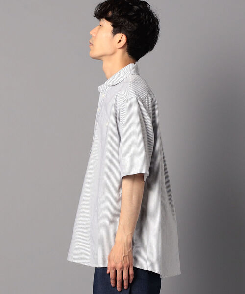 GLOSTER（グロスター）の「【GEVACO/ゲバコ】丸えり プルオーバーシャツ #GV131M02（シャツ/ブラウス・メンズ・ホワイト/ブルー系その他7・40/38/42）」の4枚目の写真