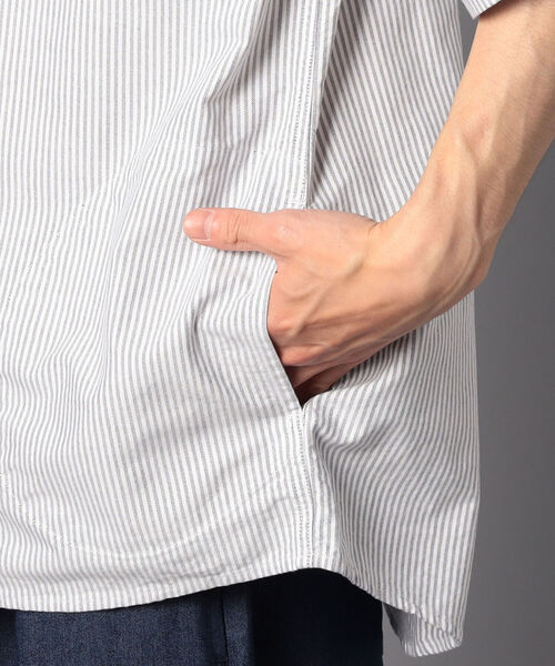 GLOSTER（グロスター）の「【GEVACO/ゲバコ】丸えり プルオーバーシャツ #GV131M02（シャツ/ブラウス・メンズ・ホワイト/ブルー系その他7・40/38/42）」の9枚目の写真