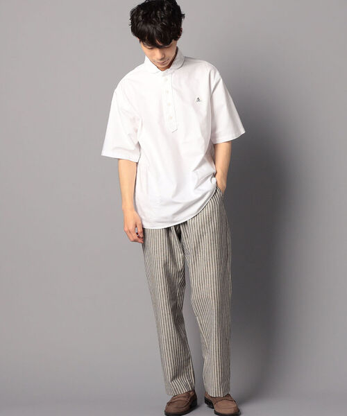 GLOSTER（グロスター）の「【GEVACO/ゲバコ】丸えり プルオーバーシャツ #GV131M02（シャツ/ブラウス・メンズ・ホワイト/ブルー系その他7・40/38/42）」の14枚目の写真