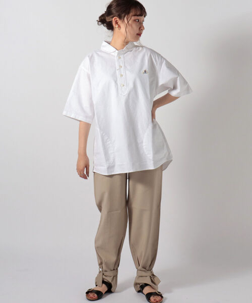 GLOSTER（グロスター）の「【GEVACO/ゲバコ】丸えり プルオーバーシャツ #GV131M02（シャツ/ブラウス・メンズ・ホワイト/ブルー系その他7・40/38/42）」の16枚目の写真