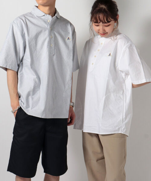 GLOSTER（グロスター）の「【GEVACO/ゲバコ】丸えり プルオーバーシャツ #GV131M02（シャツ/ブラウス・メンズ・ホワイト/ブルー系その他7・40/38/42）」の18枚目の写真