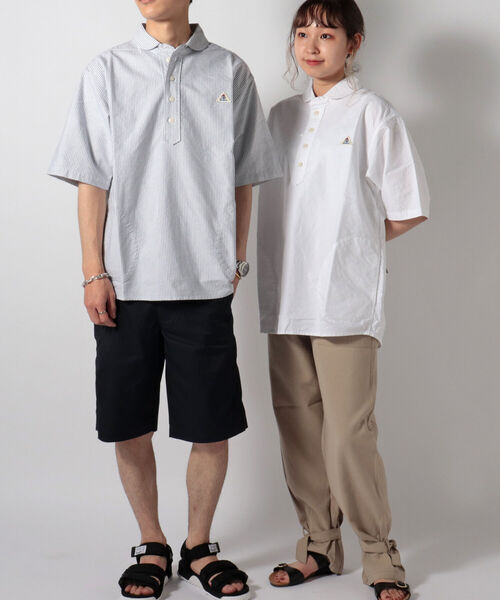 GLOSTER（グロスター）の「【GEVACO/ゲバコ】丸えり プルオーバーシャツ #GV131M02（シャツ/ブラウス・メンズ・ホワイト/ブルー系その他7・40/38/42）」の19枚目の写真