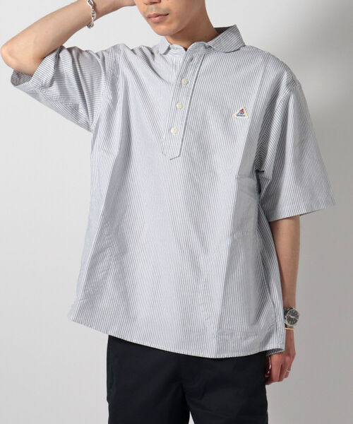 GLOSTER（グロスター）の「【GEVACO/ゲバコ】丸えり プルオーバーシャツ #GV131M02（シャツ/ブラウス・メンズ・ホワイト/ブルー系その他7・40/38/42）」の21枚目の写真