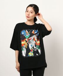 ScoLar | ネコアート柄アップリケBIG Tシャツ(Tシャツ/カットソー)